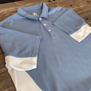 Playboy Golf Polo Shirt Blue/Grey Short Sleeve XL